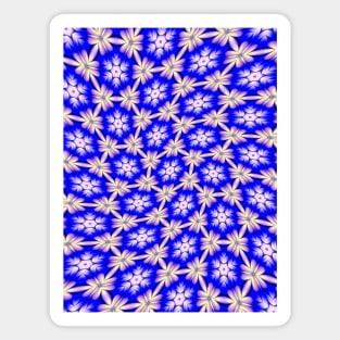 Blue and White Flower Pattern Magnet